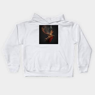 Stag Wisps 02 Kids Hoodie